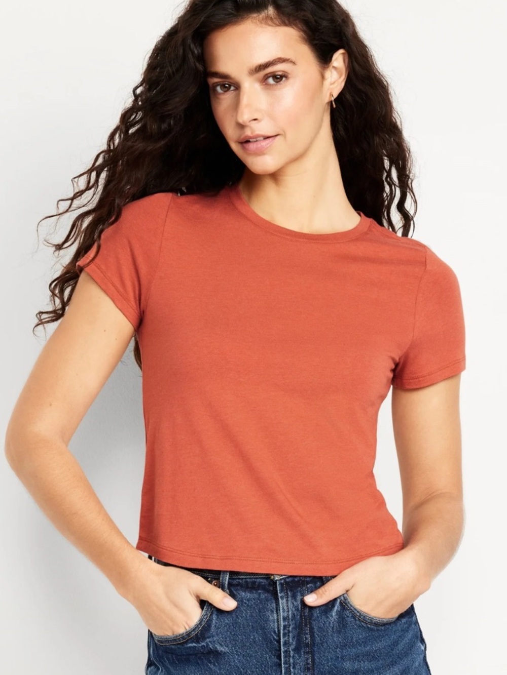 Old Navy Spice Level Rust Vintage Cotton Short Sleeve Crew T-Shirt Size Large